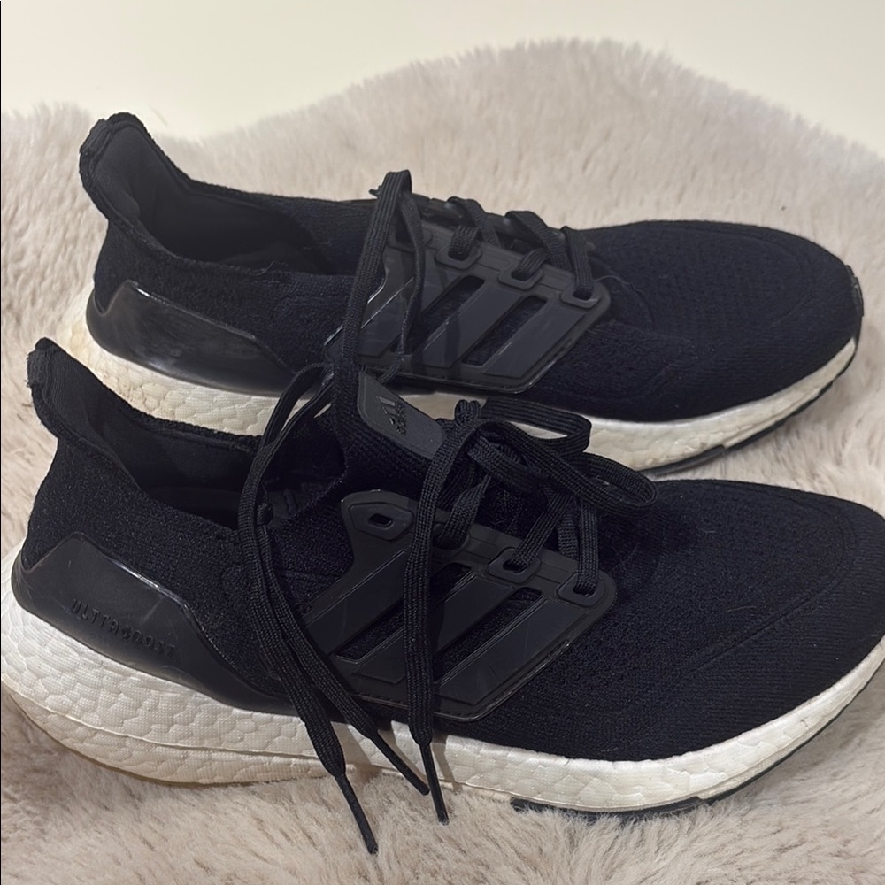 adidas Black and White Athletic Shoes